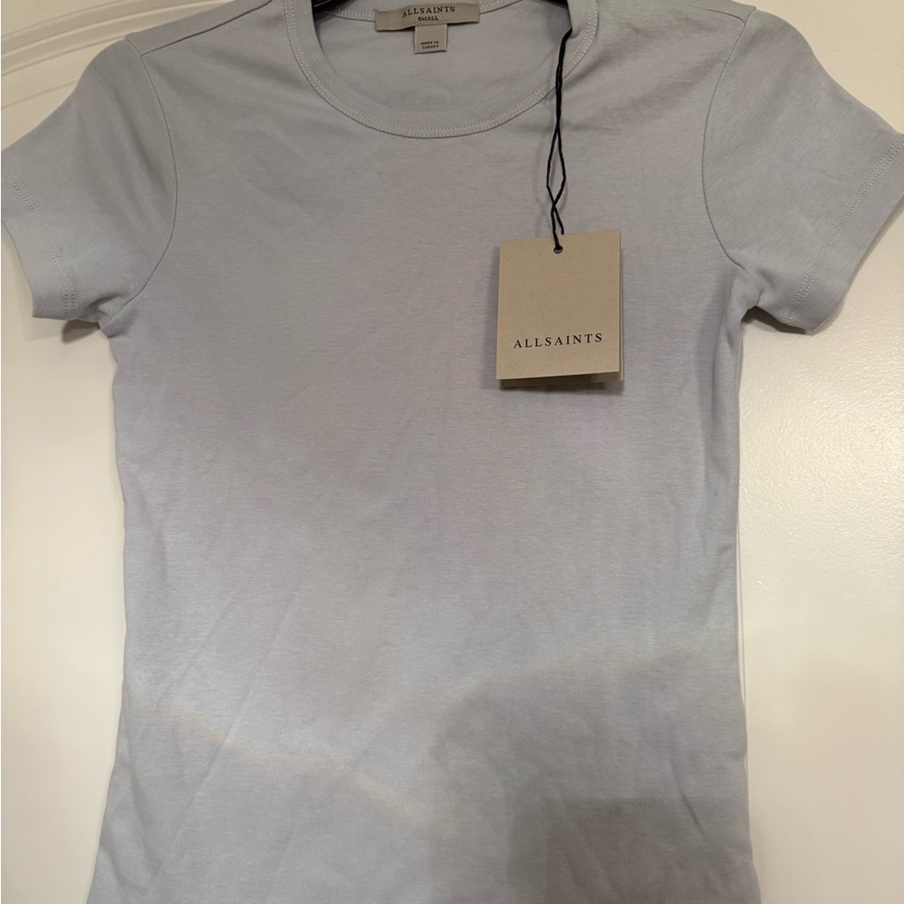 All Saints Soft blue Short Sleeve Tee